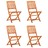 Cadeiras de Jardim Dobráveis 4 pcs Eucalipto Maciço