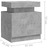Mesa de Cabeceira 45x35x52 cm Aglomerado Cinzento Cimento