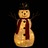 Boneco de Neve Decorativo com Luz LED Tecido de Luxo 60 cm