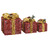 Caixas de Presente de Natal Decorativas 3 pcs Int/ext. Vermelho
