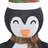 Pinguim de Natal Decorativo com Luz LED Tecido de Luxo 60 cm