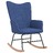 Cadeira de Baloiço com Banco Tecido Azul