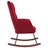 Cadeira de Baloiço Veludo Vermelho Tinto