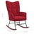 Cadeira de Baloiço Veludo Vermelho Tinto