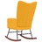 Cadeira de Baloiço Veludo Amarelo Mostarda