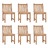 Cadeiras de Jardim 6 pcs C/ Almofadões Madeira de Teca Maciça