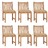 Cadeiras de Jardim 6 pcs C/ Almofadões Madeira de Teca Maciça