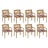 Cadeiras Batávia com Almofadões 8 pcs Madeira de Teca Maciça