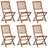 Cadeiras de Jardim Dobráveis 6 pcs Madeira de Acácia Maciça