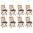 Cadeiras de Exterior Dobráveis C/ Almofadões 8pcs Acácia Maciça