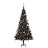 Árvore de Natal Artificial C/ Luzes LED e Bolas 180 cm Pvc Preto