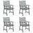 Cadeiras de Jantar para Exterior 4 pcs Acácia Maciça Cinzento