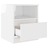 Mesa de Cabeceira 40x40x50 cm Contraplacado Branco Brilhante