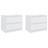 Mesas de Cabeceira 2 pcs 50x39x43,5 cm Contraplacado Branco