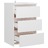 Mesa de Cabeceira 40x35x62,5 cm Contraplacado Branco