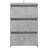 Mesa de Cabeceira 40x35x62,5 cm Contraplacado Cinzento Cimento