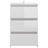 Mesa de Cabeceira 40x35x62,5 cm Contraplacado Branco Brilhante