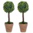 Plantas Bolas de Buxo Artificiais C/ Vasos 2 pcs 56 cm Verde