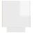 Mesa-de-cabeceira 100x35x40 cm Aglomerado Branco Brilhante