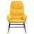 Cadeira de Baloiço Tecido Amarelo Mostarda