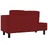 Sofá-cama de 2 Lugares Couro Artificial Vermelho Tinto