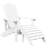 Cadeiras de Jardim Adirondack C/ Apoio de Pés 2 pcs Pead Branco