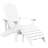 Cadeira de Jardim Adirondack com Apoio de Pés/mesa Pead Branco