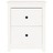 Mesa de Cabeceira 50x35x61,5 cm Madeira de Pinho Maciça Branco