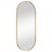 Espelho de Parede 30x70 cm Oval Dourado