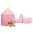 Tenda de Brincar Infantil 301x120x128 cm Rosa