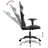 Cadeira Gaming Massagens Couro Artificial Preto e Branco