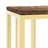 Mesa Consola Aço Inoxidável/madeira Recuperada Maciça Dourado