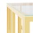Mesa de Centro 50x50x50 cm Aço Inoxidável e Vidro Dourado