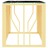 Mesa de Centro 110x45x45 cm Aço Inoxidável e Vidro Dourado