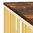 Mesa de Centro Aço Inoxidável/madeira Recuperada Maciça Dourado
