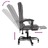Cadeira Massagens Escritório Reclinável Couro Artificial Cinza