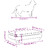 Cama para Cães com Extensão 100x50x30 cm Veludo Rosa