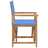 Cadeiras de Realizador 2 pcs Madeira de Teca Maciça Azul