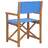 Cadeiras de Realizador 2 pcs Madeira de Teca Maciça Azul