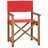 Cadeiras de Realizador 2 pcs Madeira de Teca Maciça Vermelho