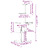 árvore P/ Gatos C/ Postes Arranhadores Sisal 145 cm Cinza-claro