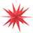 Estrela da Morávia Dobrável com Luz LED 57 cm Vermelha