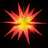 Estrela da Morávia Dobrável com Luz LED 100 cm Vermelho