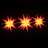 Estrelas da Morávia Dobráveis com Luzes LED 3 pcs Vermelho