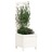 Vaso de Jardim C/ Suporte 39x39,5x114 cm Pinho Maciço Branco