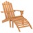 Cadeiras de Jardim Adirondack C/ Apoio Pés 2 pcs Acácia Maciça