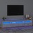 Móvel de Tv com Luzes LED 210x35x40 cm Cinzento Cimento
