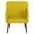 Cadeira C/ Apoio de Braços 63x76x80 cm Veludo Amarelo
