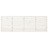 Cabeceira de Parede 206x3x63 cm Madeira de Pinho Maciça Branco