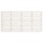 Cabeceira de Parede 146x3x63 cm Madeira de Pinho Maciça Branco